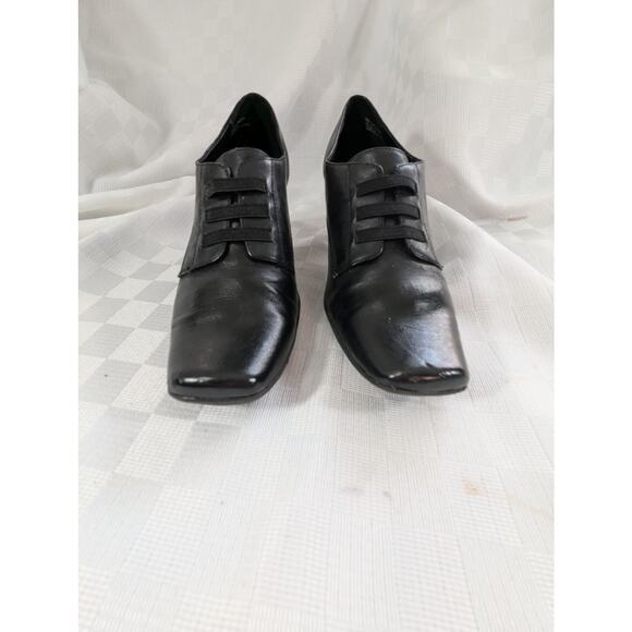 AEROSOLES! "FLEXATION" RUBBER SOLE, GENUINE BLACK LEATHER BOOTIES, HEELS! SZ 8M - Picture 5 of 10